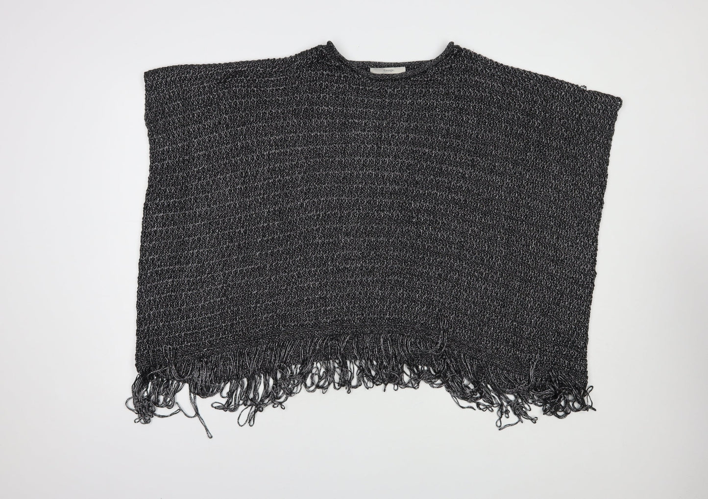 George Womens Grey Boat Neck  Acrylic Pullover Jumper One Size