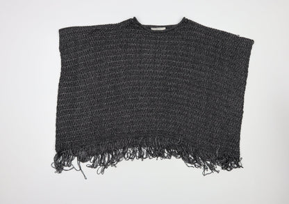 George Womens Grey Boat Neck  Acrylic Pullover Jumper One Size