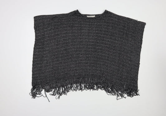 George Womens Grey Boat Neck  Acrylic Pullover Jumper One Size