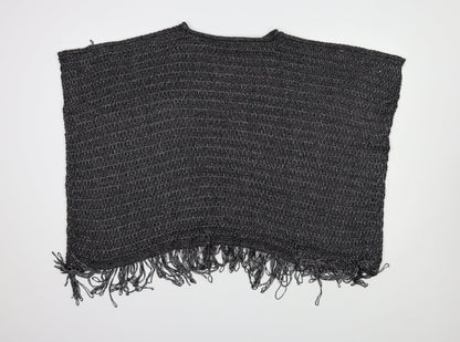 George Womens Grey Boat Neck  Acrylic Pullover Jumper One Size