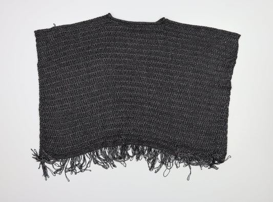 George Womens Grey Boat Neck  Acrylic Pullover Jumper One Size