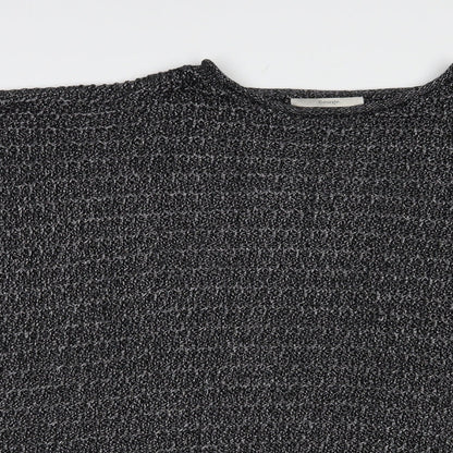 George Womens Grey Boat Neck  Acrylic Pullover Jumper One Size