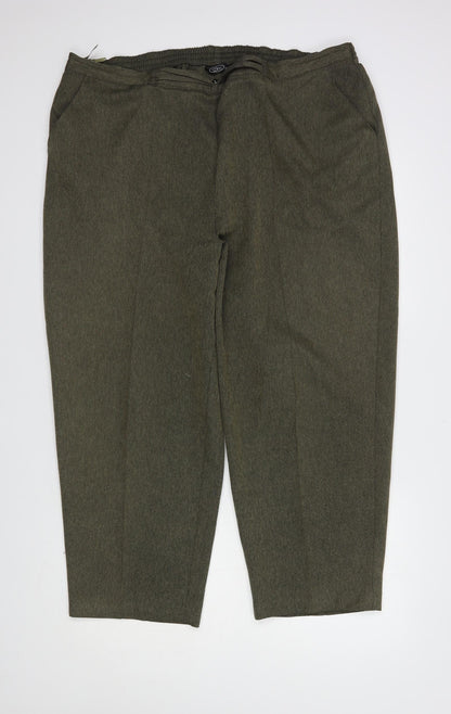 Bonmarché Womens Green  Polyester Dress Pants Trousers Size 20 L27 in Regular