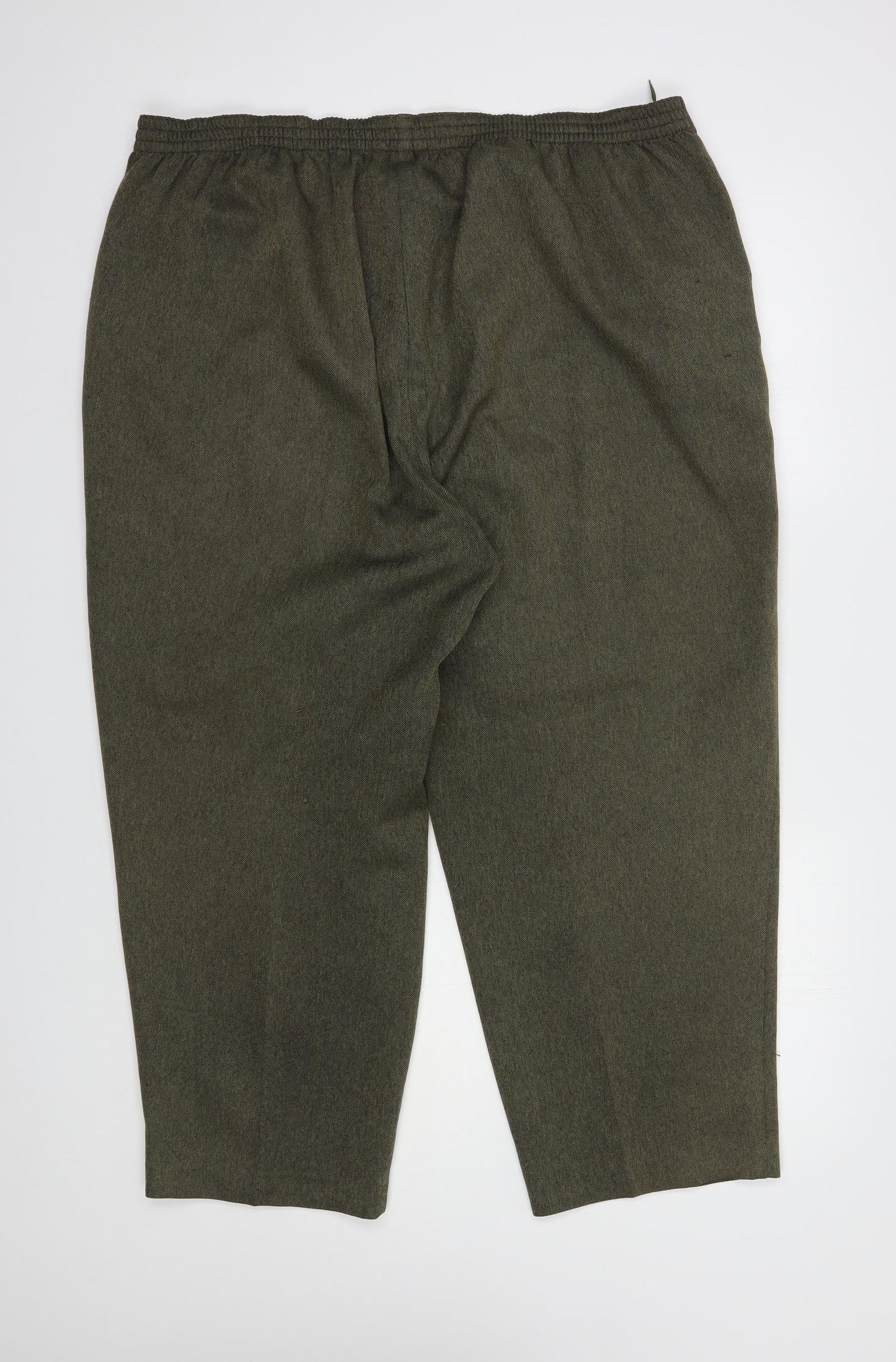 Bonmarché Womens Green  Polyester Dress Pants Trousers Size 20 L27 in Regular