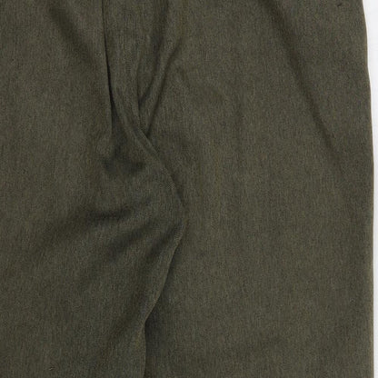 Bonmarché Womens Green  Polyester Dress Pants Trousers Size 20 L27 in Regular