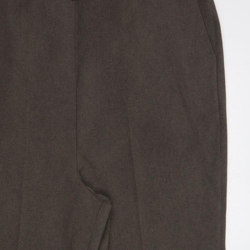 Bonmarché Womens Brown  Polyester Dress Pants Trousers Size 20 L28 in Regular