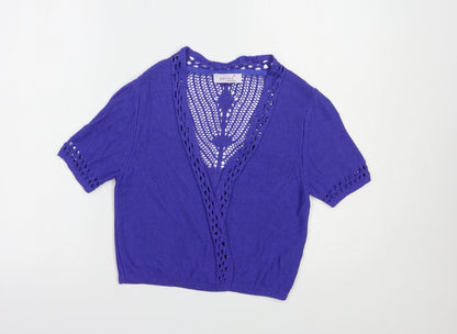 Womens UK Size 10 Per Una Purple Shrug Jumper