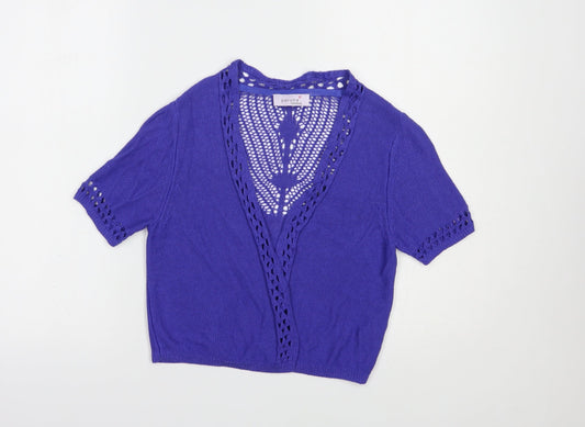 Womens UK Size 10 Per Una Purple Shrug Jumper