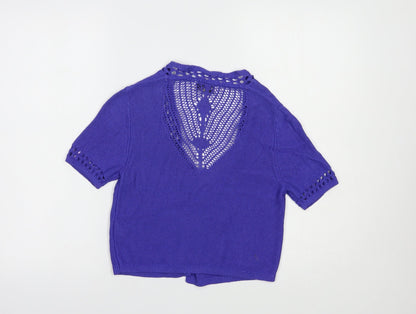 Womens UK Size 10 Per Una Purple Shrug Jumper