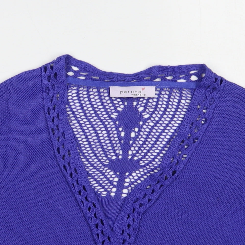 Womens UK Size 10 Per Una Purple Shrug Jumper