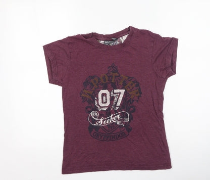Womens UK Size 6 Preworn Purple Basic T-Shirt