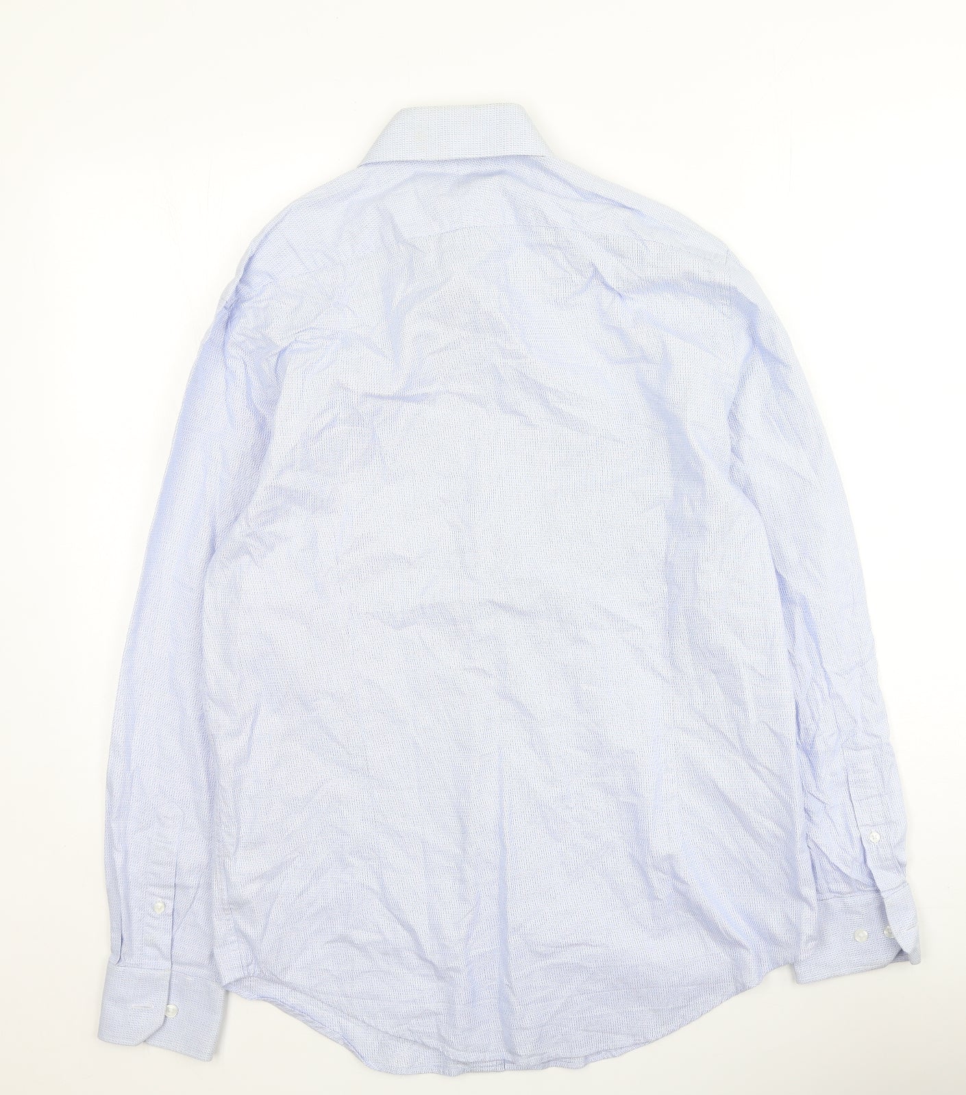 Mens UK Size 15.5 Hammond & Co Blue  Button-Up Long Sleeve Casual Shirt