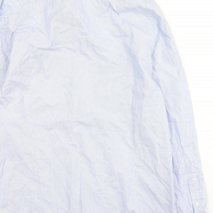 Mens UK Size 15.5 Hammond & Co Blue  Button-Up Long Sleeve Casual Shirt