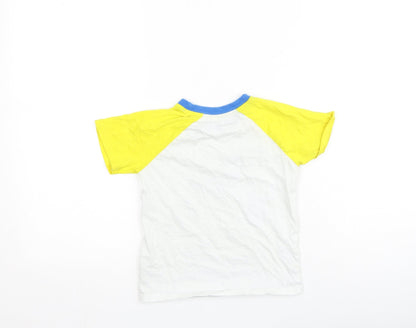 Dunnes Stores Boys Multicoloured  Cotton Basic Casual Size 4-5 Years Round Neck  - Monster