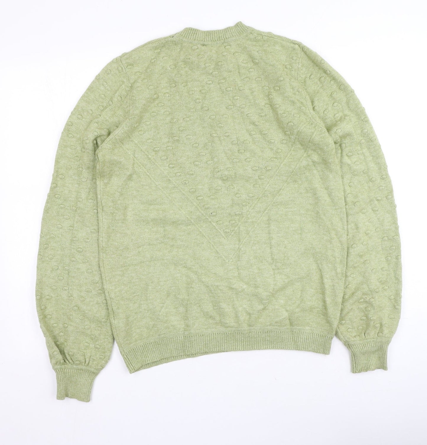 b.young Womens Green Round Neck  Viscose Pullover Jumper Size M