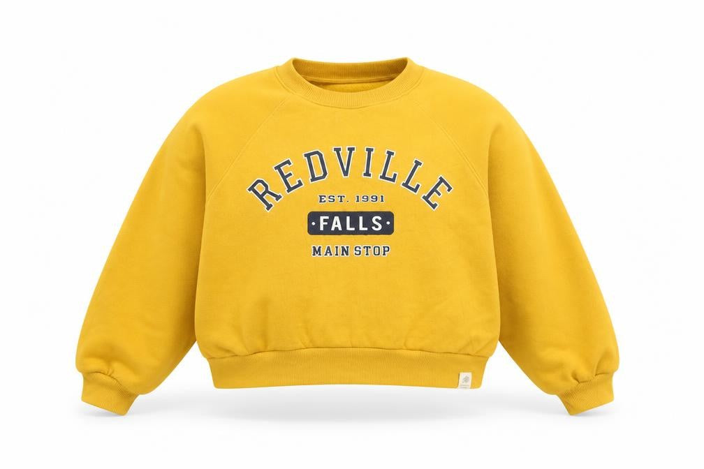 Womens UK Size XS Pull&Bear Yellow Pullover Sweatshirt