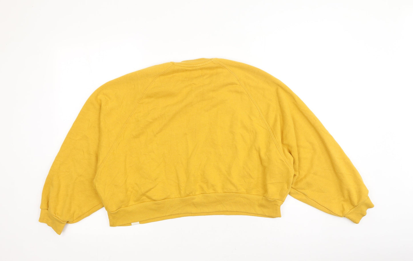 Womens UK Size XS Pull&Bear Yellow Pullover Sweatshirt