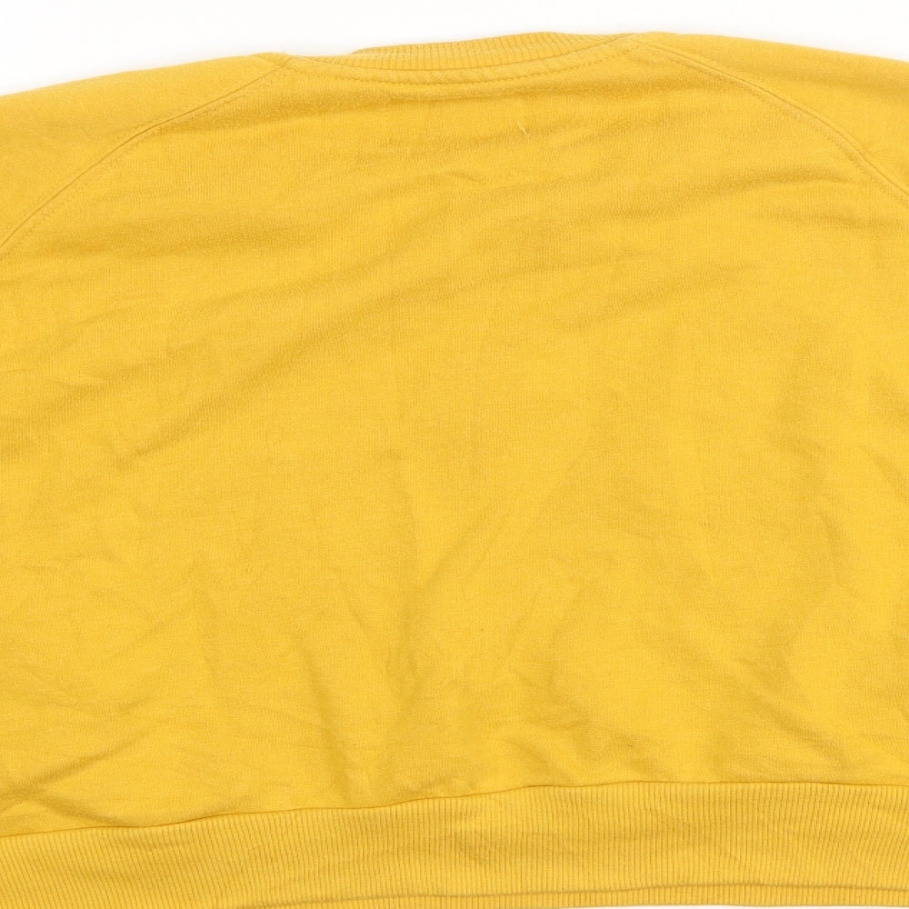 Womens UK Size XS Pull&Bear Yellow Pullover Sweatshirt