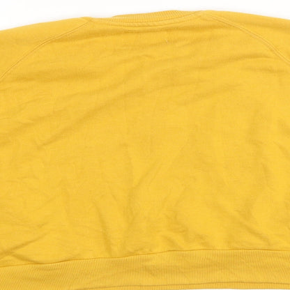 Womens UK Size XS Pull&Bear Yellow Pullover Sweatshirt