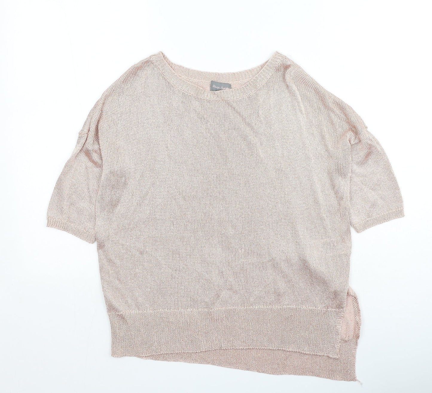 Womens UK Size S Preworn Gold Basic Blouse