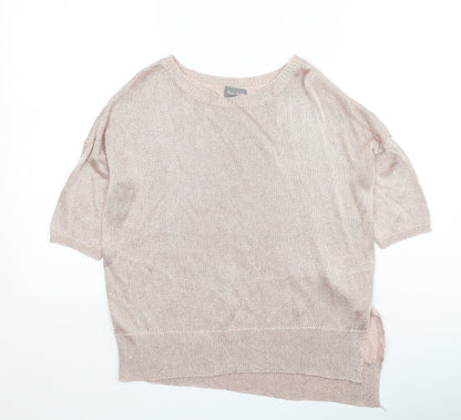 Womens UK Size S Preworn Gold Basic Blouse