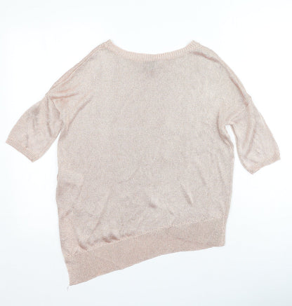 Womens UK Size S Preworn Gold Basic Blouse