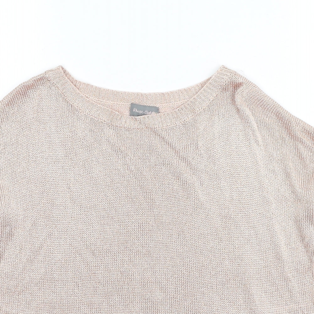 Womens UK Size S Preworn Gold Basic Blouse