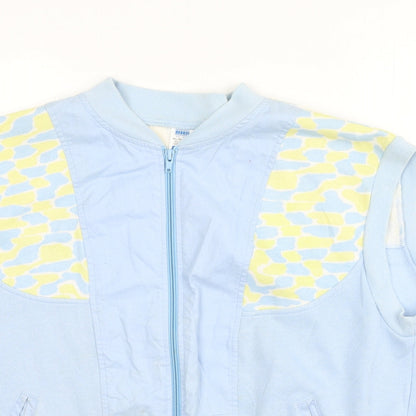 BHS Womens Blue High Neck  Polyester Full Zip Jumper Size 14