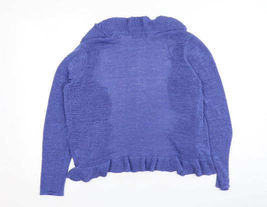 Womens UK Size M Bonmarché Purple Cardigan Jumper