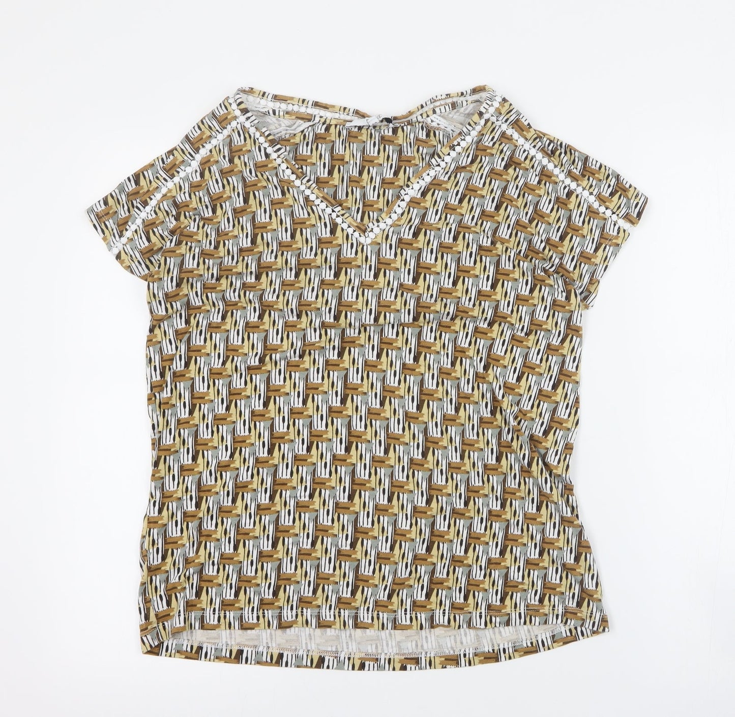 Womens UK Size 10 NEXT Yellow Basic T-Shirt