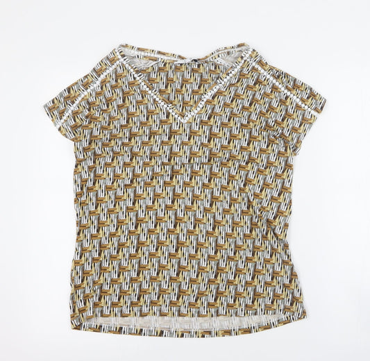 Womens UK Size 10 NEXT Yellow Basic T-Shirt