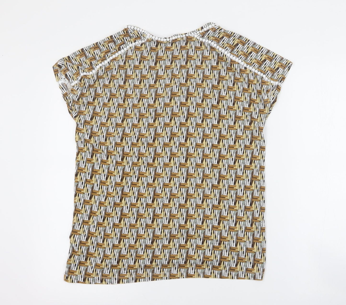 Womens UK Size 10 NEXT Yellow Basic T-Shirt