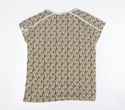 Womens UK Size 10 NEXT Yellow Basic T-Shirt