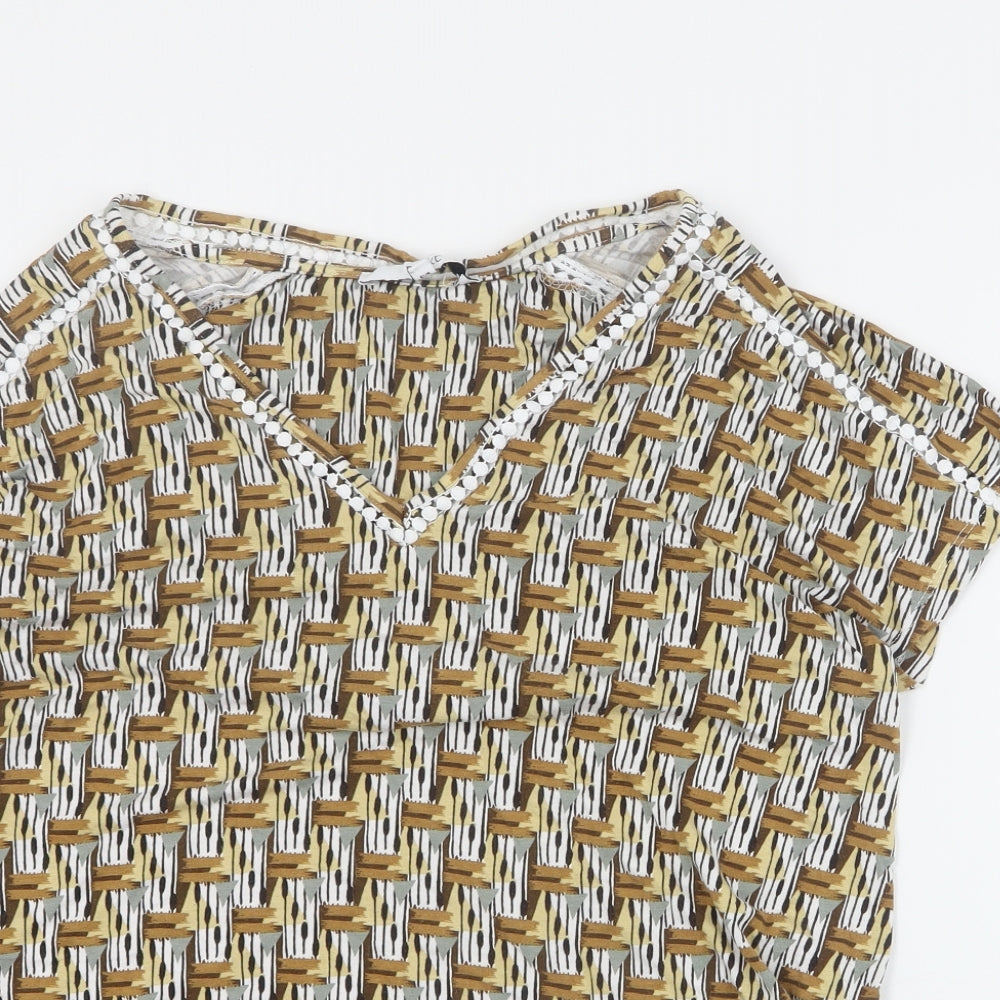 Womens UK Size 10 NEXT Yellow Basic T-Shirt