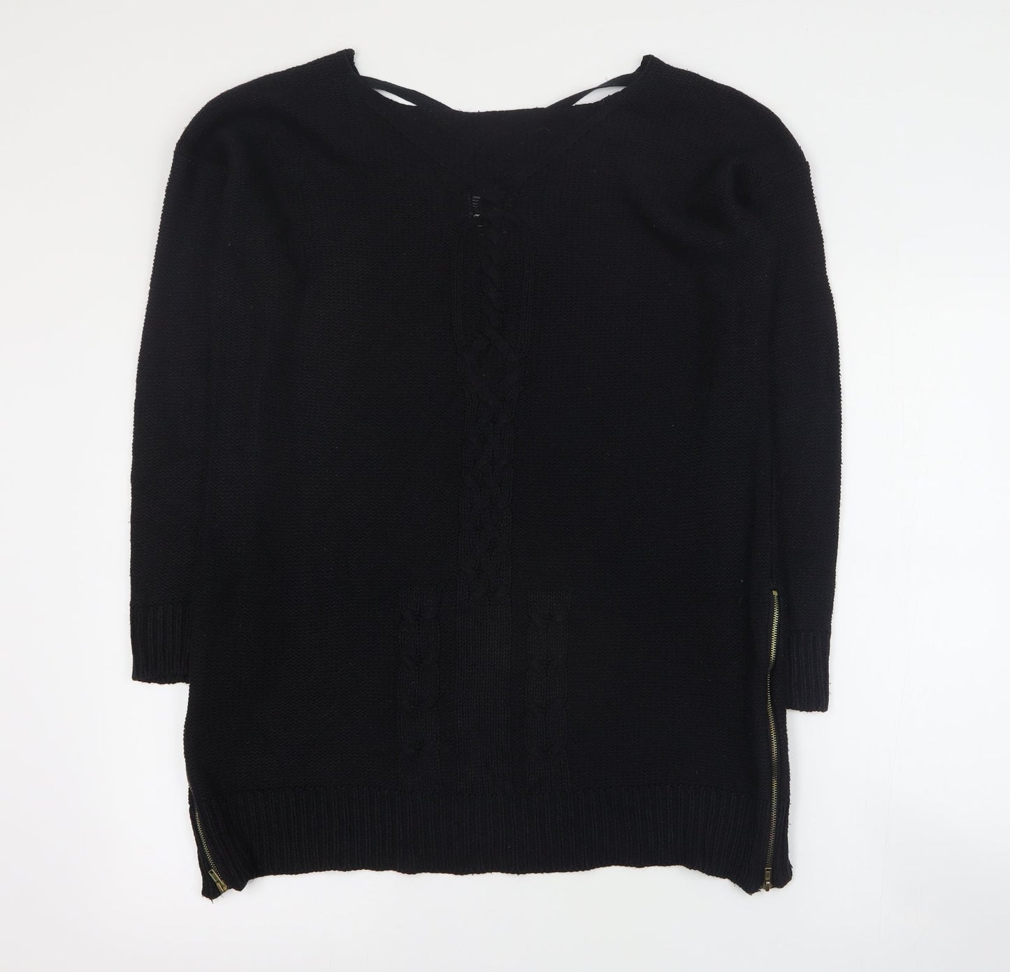 Womens UK Size L Zara Black Pullover Jumper