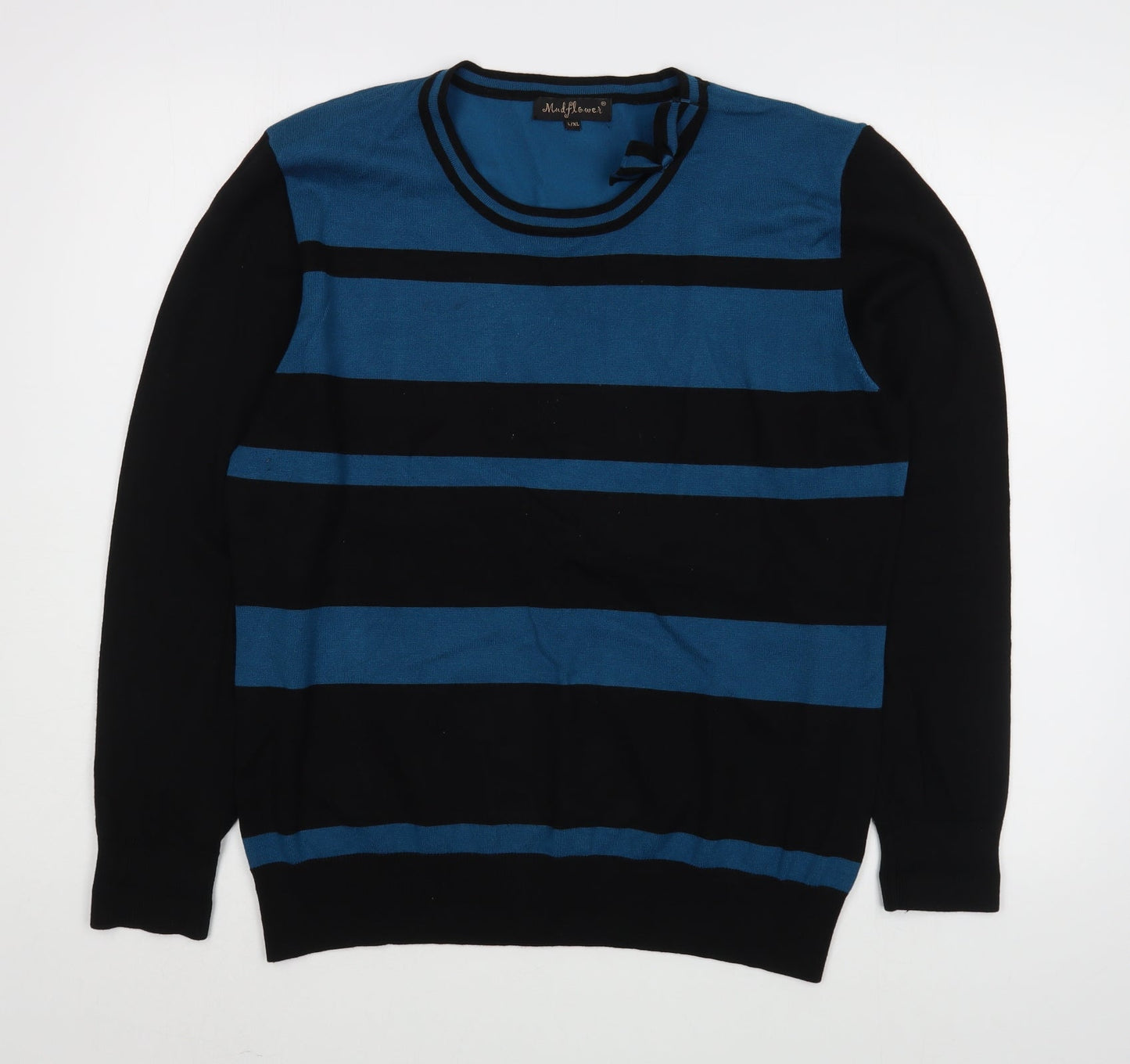 Womens UK Size XL Mudflower Blue Pullover Jumper