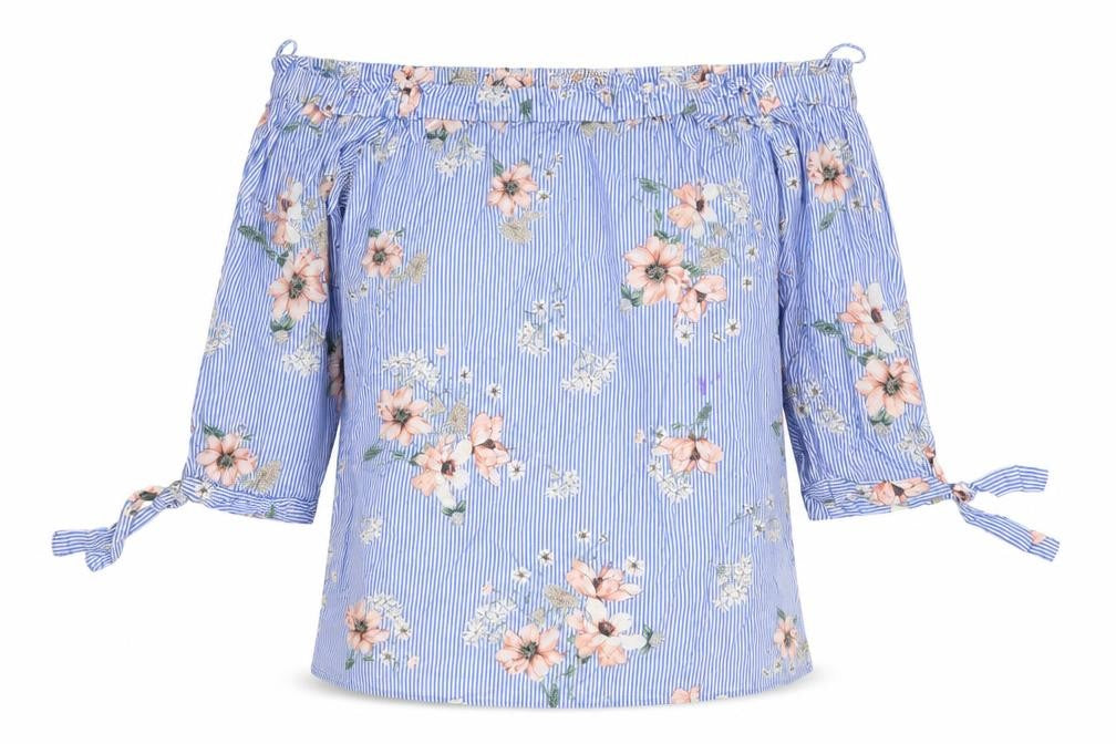 Womens UK Size 6 F&F Blue Basic Blouse