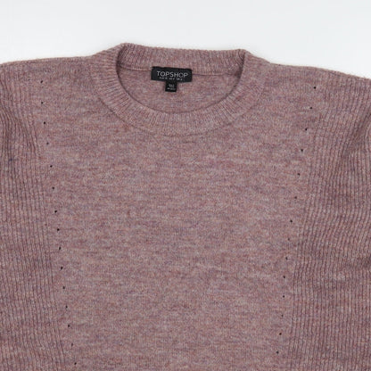 Womens UK Size 8 Topshop Pink Pullover Jumper