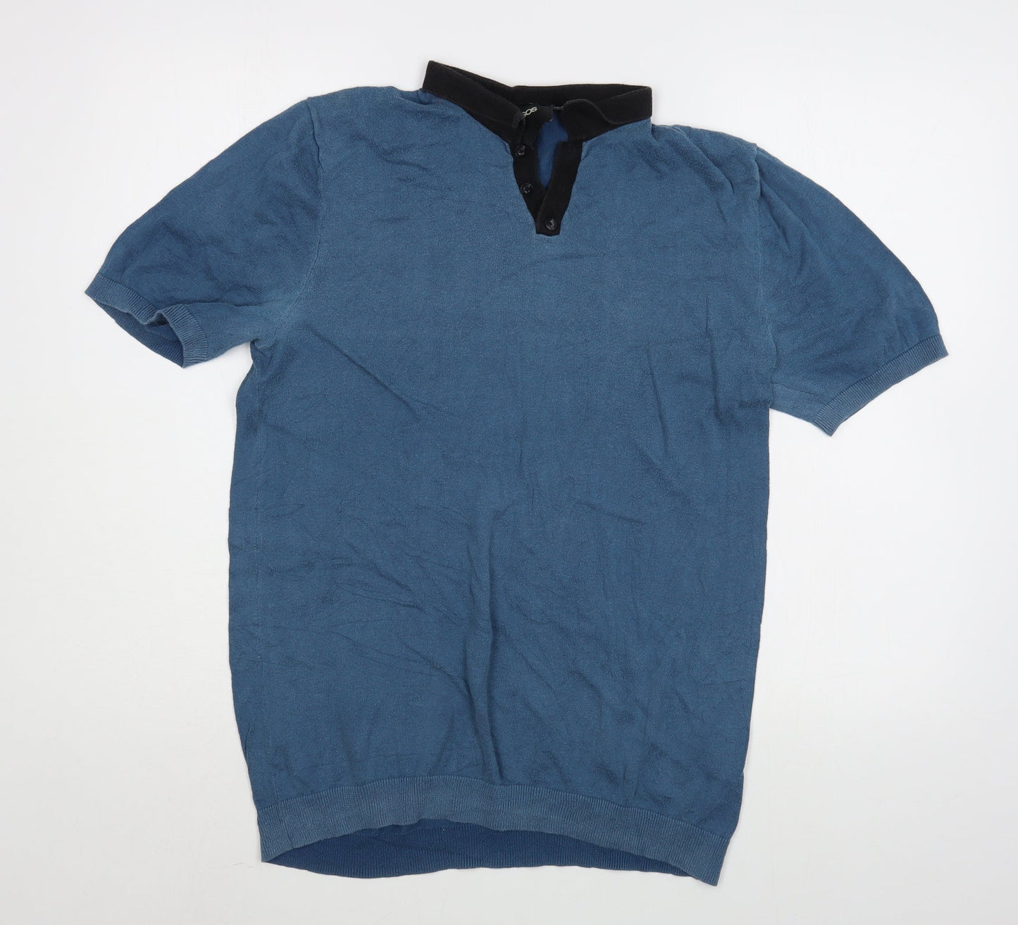 ASOS Mens Blue  Cotton  Polo Size M Collared Pullover