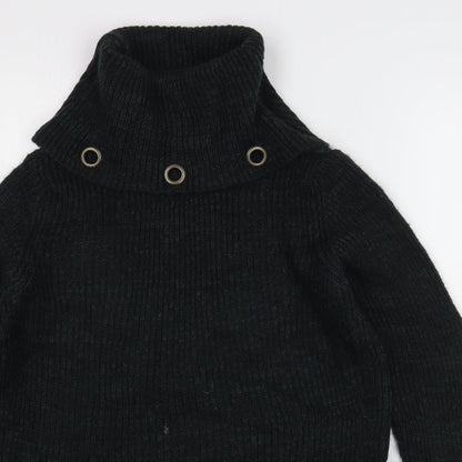 Matalan Womens Green Roll Neck  Acrylic Pullover Jumper Size S