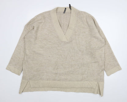 Womens UK Size 20 Capsule Beige Pullover Jumper