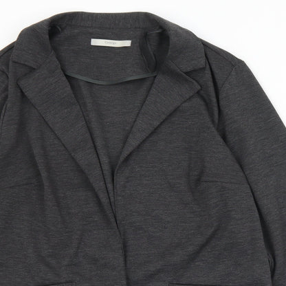 George Womens Grey Collared  Polyester Cardigan Jumper Size 14