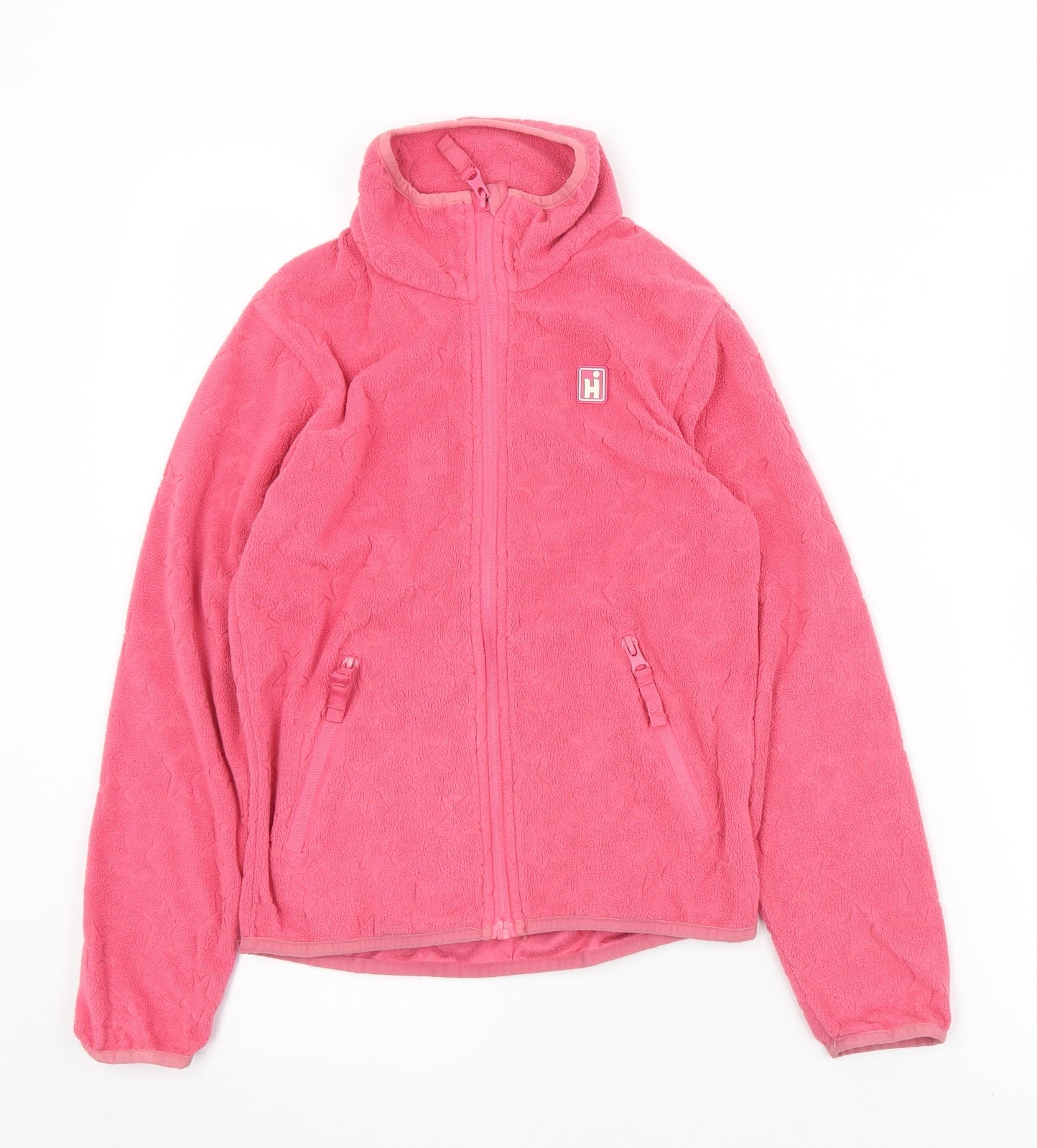 Hi Gear Girls Pink Geometric  Jacket  Size 7-8 Years  Zip