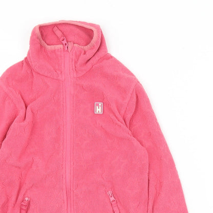 Hi Gear Girls Pink Geometric  Jacket  Size 7-8 Years  Zip