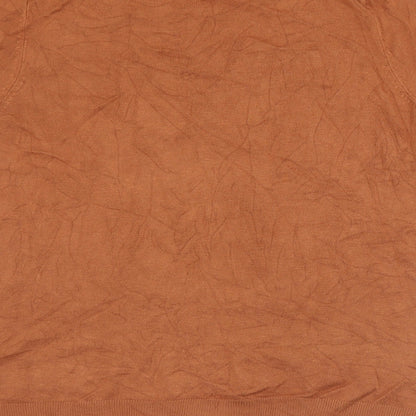 Marks and Spencer Womens Brown Crew Neck  Viscose Pullover Jumper Size 14