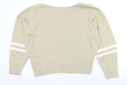 Womens UK Size L PRETTYLITTLETHING Beige Pullover Jumper
