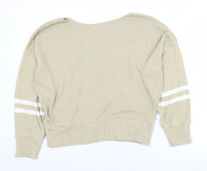 Womens UK Size L PRETTYLITTLETHING Beige Pullover Jumper