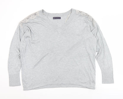 Womens UK Size L Marks and Spencer Grey Pullover Jumper