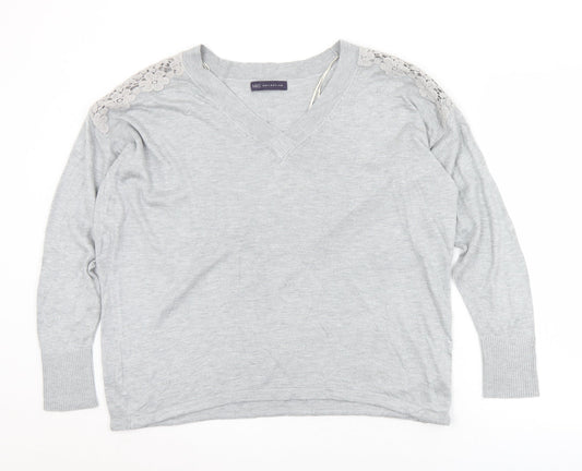 Womens UK Size L Marks and Spencer Grey Pullover Jumper