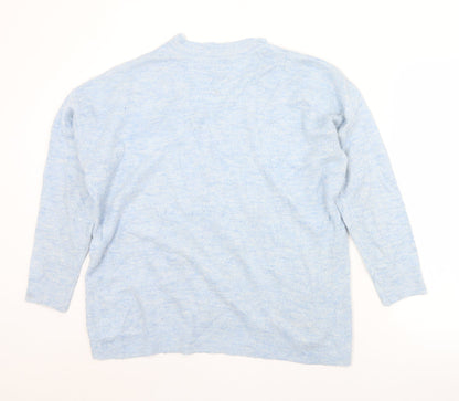 Womens UK Size M M&Co Blue Pullover Jumper